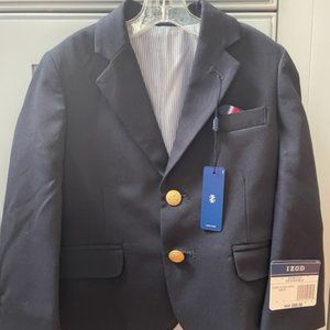 Brand New, Never Worn With Tags Boys 3T Izod Sport Coat, Blue with gold Buttons